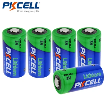 

5 x PKCELL 3V CR123A Non-Rechargeable Batteries CR123 123A 16340 CR17345 Lithium Battery For Camera Flashlights Torch