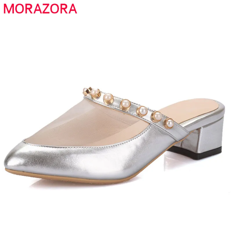 MORAZORA 2019 new fashion style women slipper outside summer shoes pu +air mesh elegant square heels shoes ladies casual shoes
MORAZORA 2019 new fashion style women slipper outside summer shoes pu +air mesh elegant square heels shoes ladies casual shoes