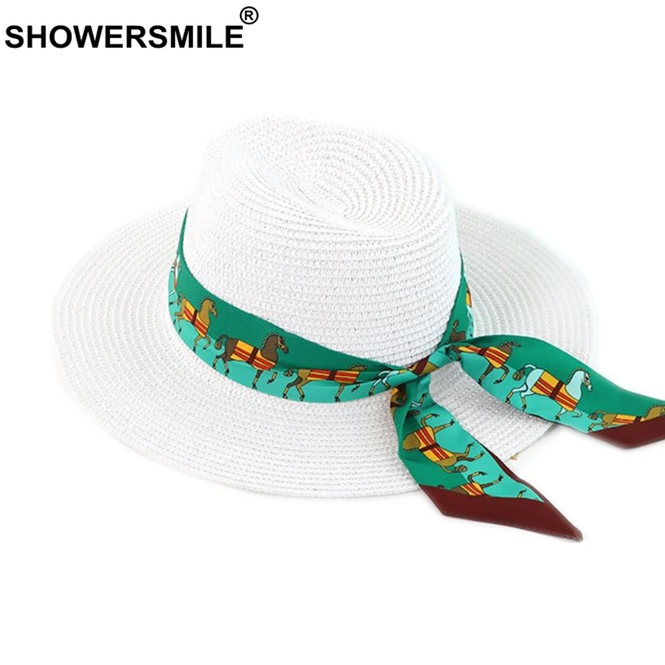 SHOWERSMILE White Women's Summer Sun Hat British Style Straw Ladies Hats Ribbon Fedora Designer Brand Female Panama Hat
SHOWERSMILE White Women's Summer Sun Hat British Style Straw Ladies Hats Ribbon Fedora Designer Brand Female Panama Hat