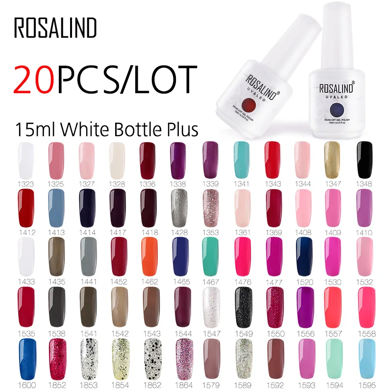 (20PCS/SET)ROSALIND 15ml Gel Nail Polish Set For Nail Extension vernis semi permanant uv Gel Lacquer gel for nail extensions
(20PCS/SET)ROSALIND 15ml Gel Nail Polish Set For Nail Extension vernis semi permanant uv Gel Lacquer gel for nail extensions