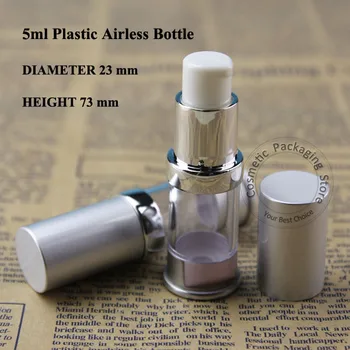 Wholesale 50pcs/lot 5ml Plastic Argentous Lotion Airless Pump Spray Bottle 1/6OZ Cream Emulsion Container Refillable Packaging
Wholesale 50pcs/lot 5ml Plastic Argentous Lotion Airless Pump Spray Bottle 1/6OZ Cream Emulsion Container Refillable Packaging