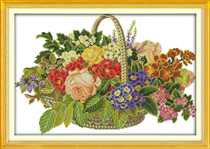 The basket of flowers Printed on Canvas DMC Counted Chinese Cross Stitch Kits printed Cross-stitch set Embroidery Needlework
The basket of flowers Printed on Canvas DMC Counted Chinese Cross Stitch Kits printed Cross-stitch set Embroidery Needlework