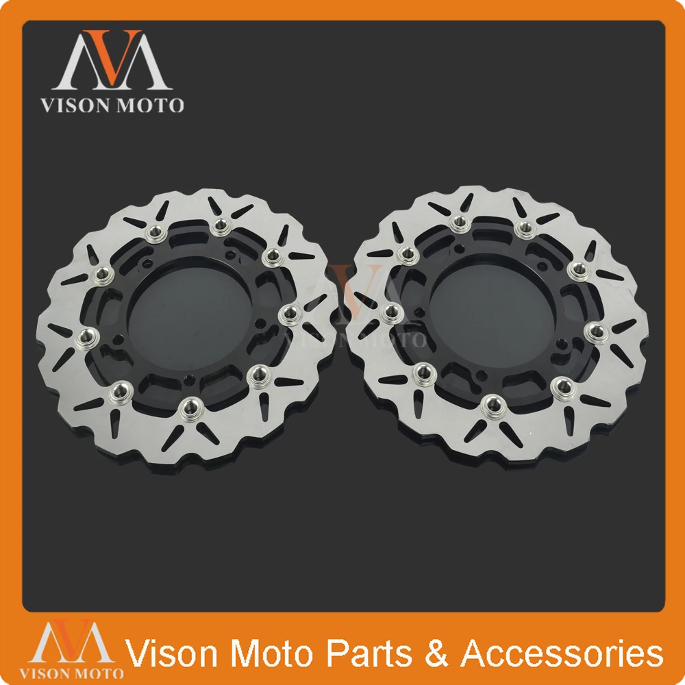 

2PCS Front Floating Brake Disc Rotor For SUZUKI SFV650 SFV 650 09 10 11 12 13 SV650 SV 650 2007 2008 2009 2010 2011 2012