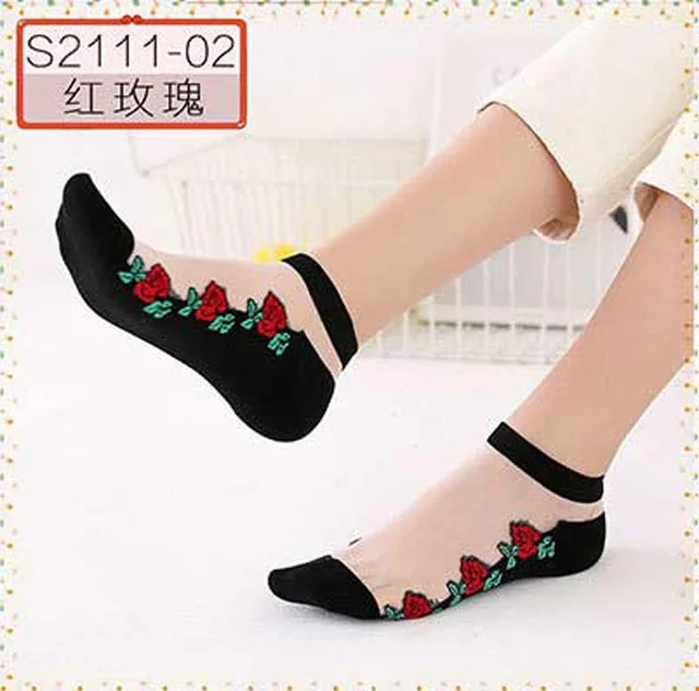 Summer female rose boat socks crystal silk glass socks thin section cotton bottom anti-slip silk bottom
Summer female rose boat socks crystal silk glass socks thin section cotton bottom anti-slip silk bottom