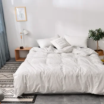 White Stripes 100% cotton Wash cotton3pcs duvet cover sets( 2pcs pillowcase+1Pcs duvet cover )/soft bedding sets Japanese Style
White Stripes 100% cotton Wash cotton3pcs duvet cover sets( 2pcs pillowcase+1Pcs duvet cover )/soft bedding sets Japanese Style