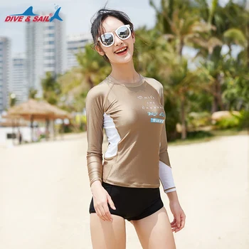 Women's 2 Piece Tankini Swimsuit Swimwear Set Rash Guard Top/ Bottom Champagne Split Rashguard Long Sleeve UV Protection Surfing
Women's 2 Piece Tankini Swimsuit Swimwear Set Rash Guard Top/ Bottom Champagne Split Rashguard Long Sleeve UV Protection Surfing