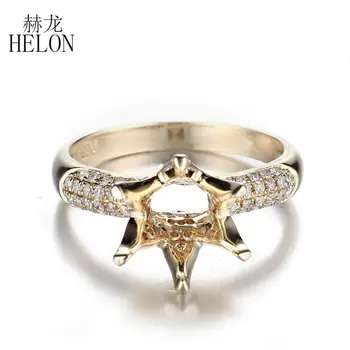 HELON Real 14K Yellow Gold 9mm Round 0.4ct Natural Diamonds Ring Semi mount Engagement Wedding Ring,retail and wholesale trade
HELON Real 14K Yellow Gold 9mm Round 0.4ct Natural Diamonds Ring Semi mount Engagement Wedding Ring,retail and wholesale trade