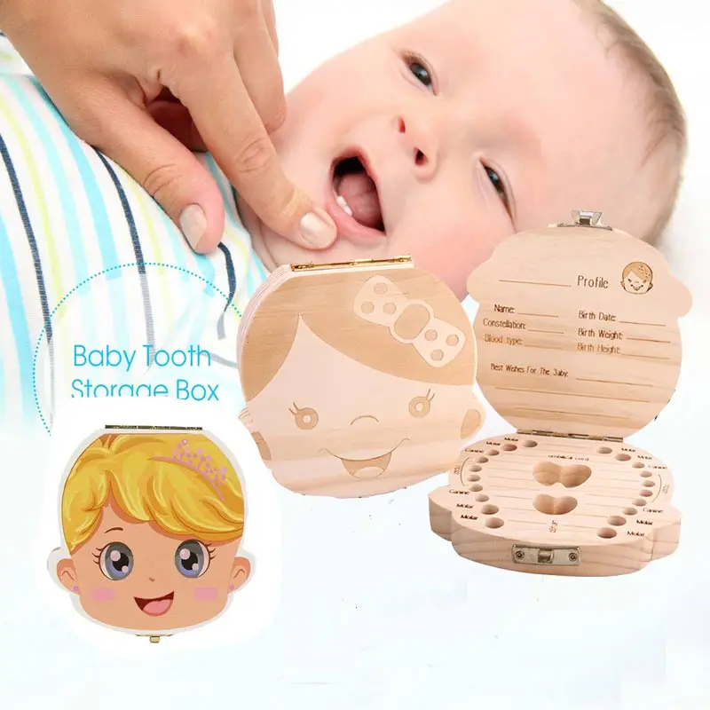 English Spanish Russia Text Baby Boy Girl Fallen Tooth Box Storage Natural Wood Case Save Milk Teeth Collection Organizer Holder
English Spanish Russia Text Baby Boy Girl Fallen Tooth Box Storage Natural Wood Case Save Milk Teeth Collection Organizer Holder