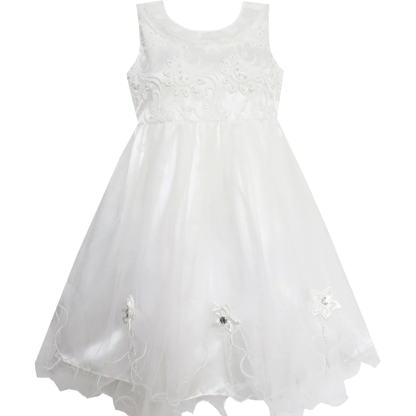 Girls Dress White Flower Embroidered Lace Collar Bridesmaid Wedding 2019 Summer Princess Party Dresses Children Clothes Pageant
Girls Dress White Flower Embroidered Lace Collar Bridesmaid Wedding 2019 Summer Princess Party Dresses Children Clothes Pageant