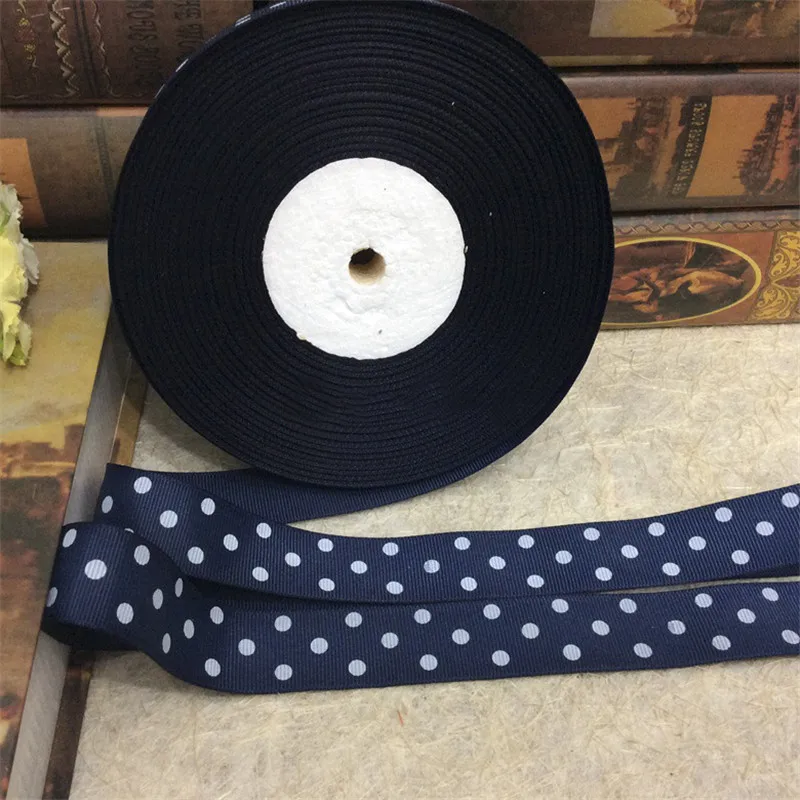 2.5cm high density printed dot dyed navy blue thread ribbon bow ribbon diy handmade baked gifts Ribbon 5 yards
2.5cm high density printed dot dyed navy blue thread ribbon bow ribbon diy handmade baked gifts Ribbon 5 yards