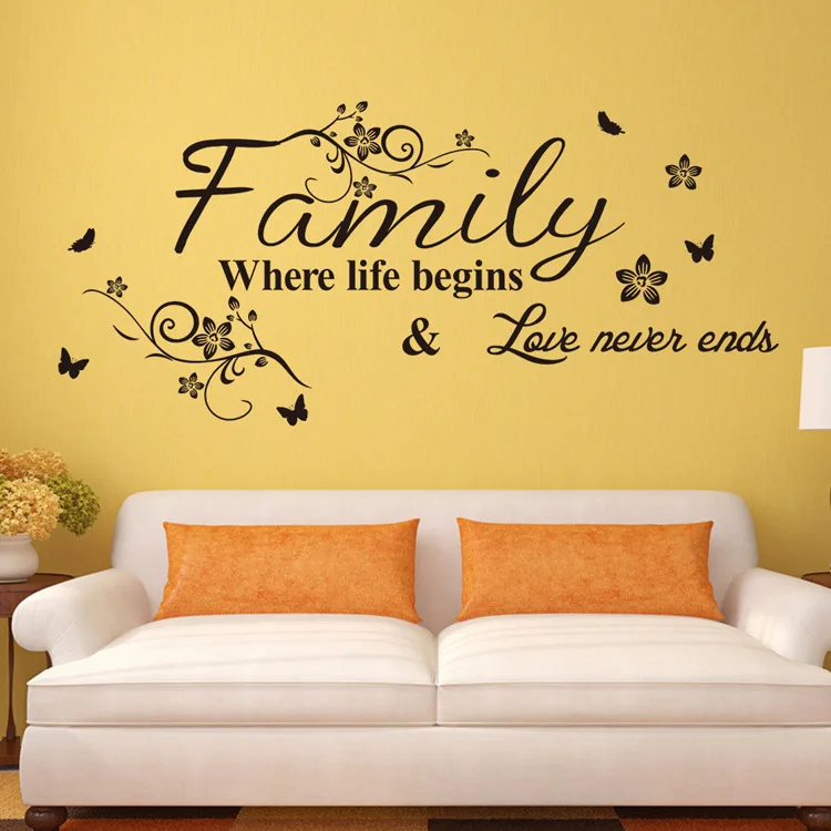 Love Family Where Life Begins Love Never Ends Removable Wall Stickers Parlor Vinyl Art Bedroom Home Decor Mural Decal ZY8237
Love Family Where Life Begins Love Never Ends Removable Wall Stickers Parlor Vinyl Art Bedroom Home Decor Mural Decal ZY8237