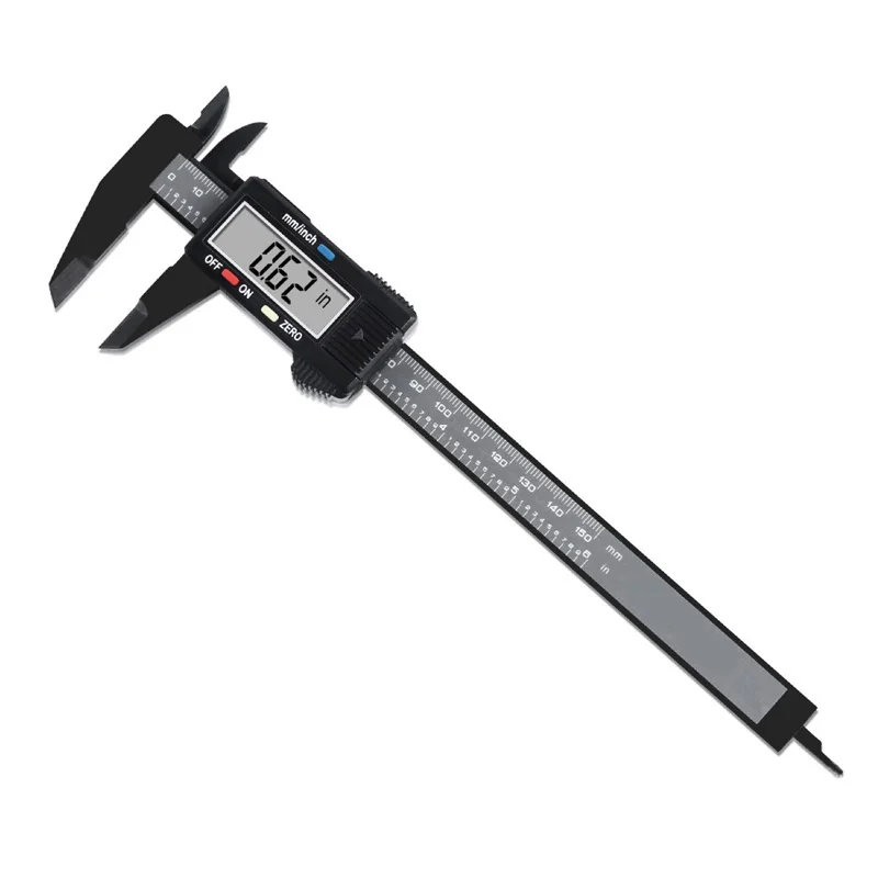 150mm Electronic Digital Caliper 6 Inch Carbon Fiber Vernier Caliper Gauge Micrometer Measuring Tool Digital Ruler
150mm Electronic Digital Caliper 6 Inch Carbon Fiber Vernier Caliper Gauge Micrometer Measuring Tool Digital Ruler