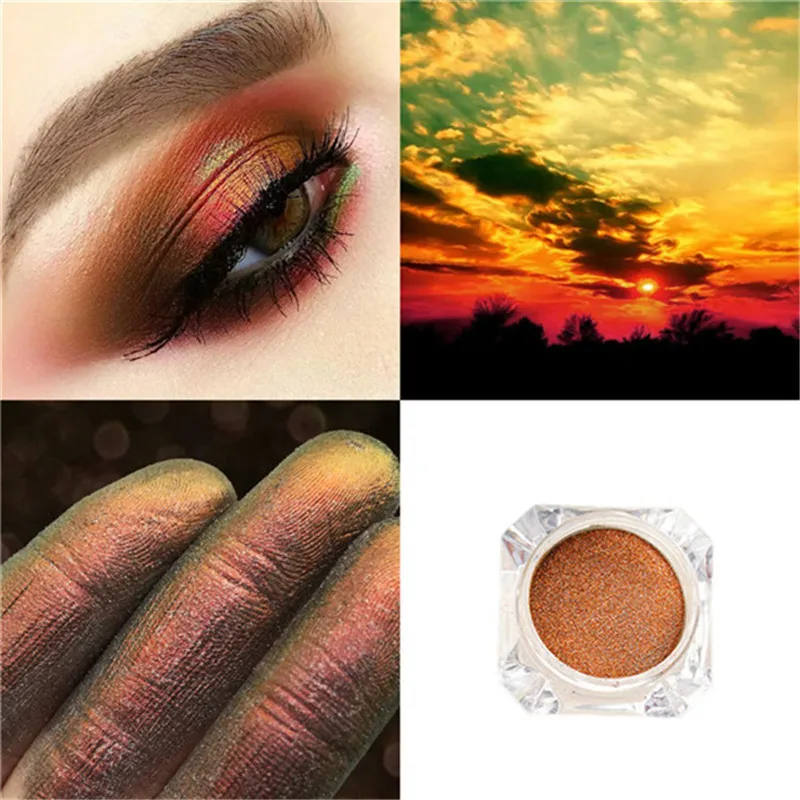 

1g Chameleon Shimmer Eyes Polarized Light Glitter Eye Makeup Powder Pigment Loose Waterproof Nude Cosmtic