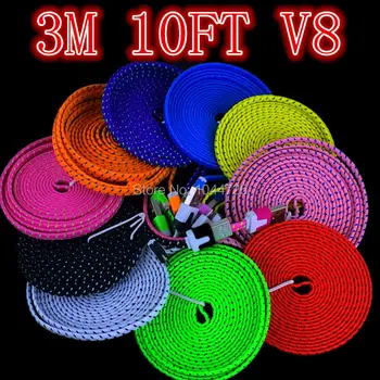 3M Flat Noodle Fabric Nylon Braided Micro cable Accessory Bundles for Samsung S3 S4 Blackberry HTC 500pcs
3M Flat Noodle Fabric Nylon Braided Micro cable Accessory Bundles for Samsung S3 S4 Blackberry HTC 500pcs