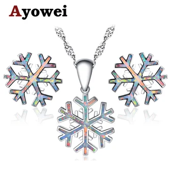 Ayowei party gift Snowflake Jewelry Set for Women Engagement White Opal Silver Stamped Earrings Pendant with chain OS031A
Ayowei party gift Snowflake Jewelry Set for Women Engagement White Opal Silver Stamped Earrings Pendant with chain OS031A
