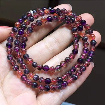 5.2mm Natural Super 7 Melody Stone Rutilated Quartz Bracelet Women Love Gift Crystal Round Bead Wealthy Jewelry 3 Laps Charms
5.2mm Natural Super 7 Melody Stone Rutilated Quartz Bracelet Women Love Gift Crystal Round Bead Wealthy Jewelry 3 Laps Charms
