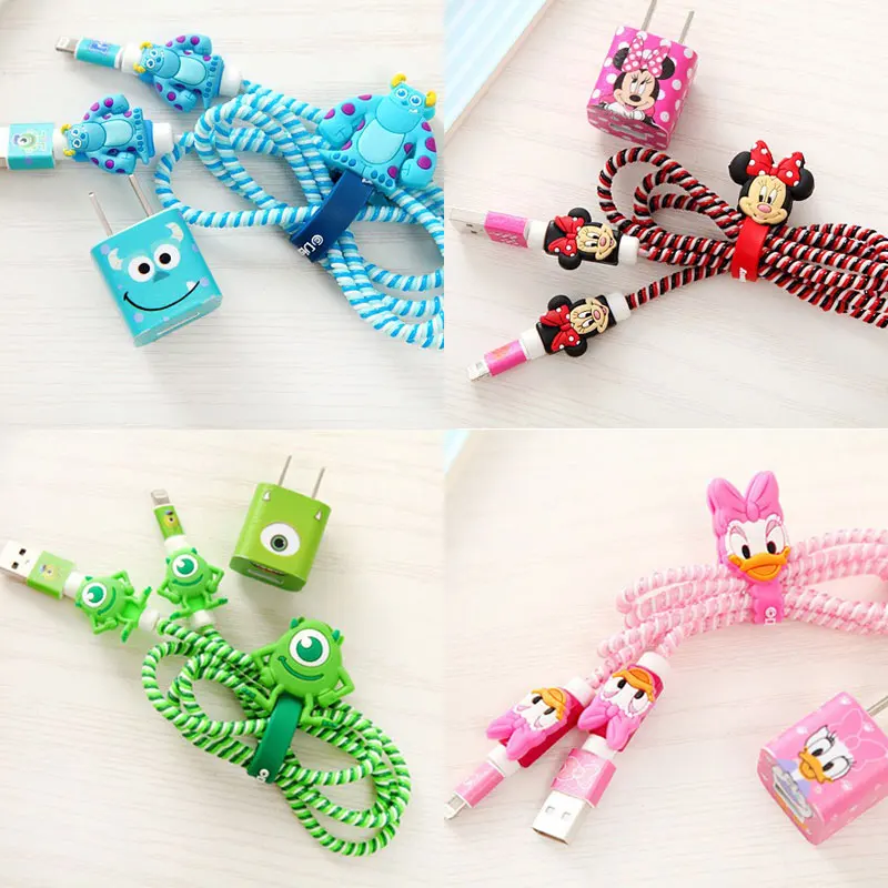 2019 New Cable Winder Cartoon USB Data Cable Protector Set with Charger stickers Spiral Cord protector For iphone 5 6 6s 7
2019 New Cable Winder Cartoon USB Data Cable Protector Set with Charger stickers Spiral Cord protector For iphone 5 6 6s 7