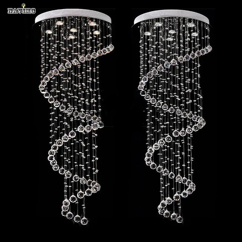 D55CM Modern led Spiral Lustre Crystal Chandelier Light Fixtures Long Stair Light for Staircase Hotel Foyer Living Room
D55CM Modern led Spiral Lustre Crystal Chandelier Light Fixtures Long Stair Light for Staircase Hotel Foyer Living Room