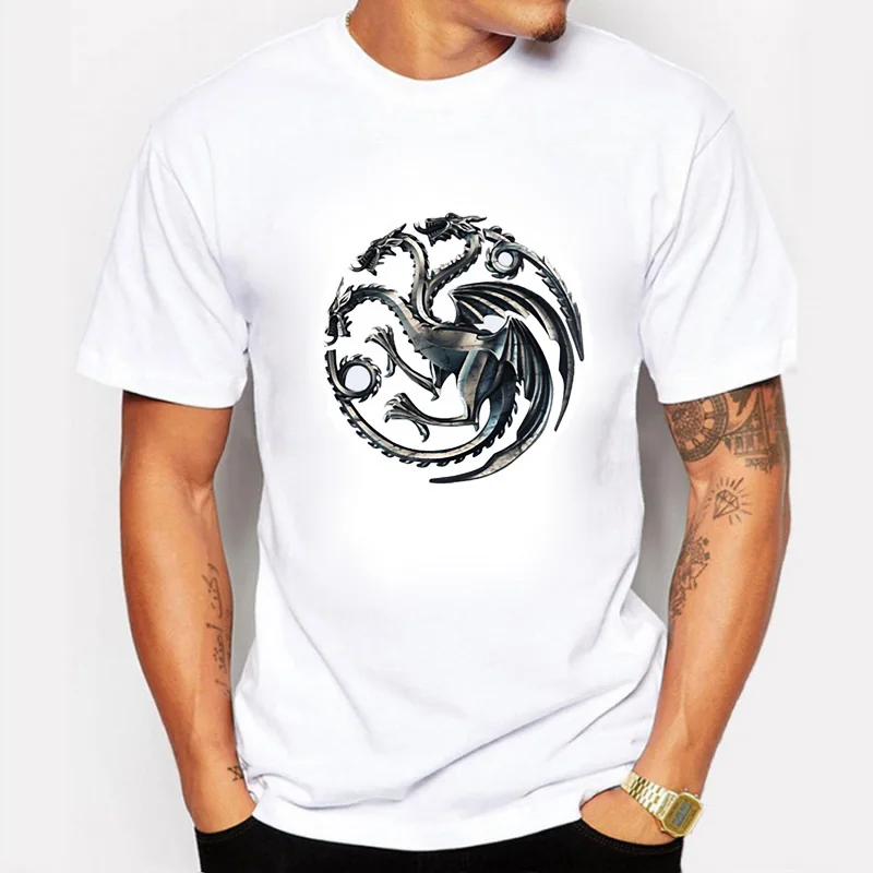 Targaryen Dragon T shirt Men Fire Blood 3D Cotton Short sleeve Stark Wolf Tshirt Game of Thrones T-shirt Swag Casual
Targaryen Dragon T shirt Men Fire Blood 3D Cotton Short sleeve Stark Wolf Tshirt Game of Thrones T-shirt Swag Casual