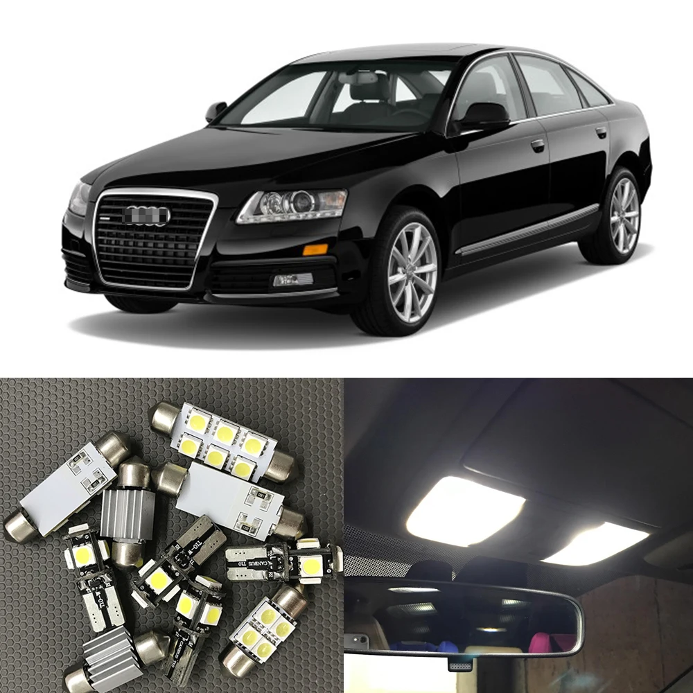 18pcs White Canbus Car LED Light Bulbs Interior Package Kit For 2005-2011 Audi A6 C6 Map Dome Trunk Door License Plate Lamp
18pcs White Canbus Car LED Light Bulbs Interior Package Kit For 2005-2011 Audi A6 C6 Map Dome Trunk Door License Plate Lamp
