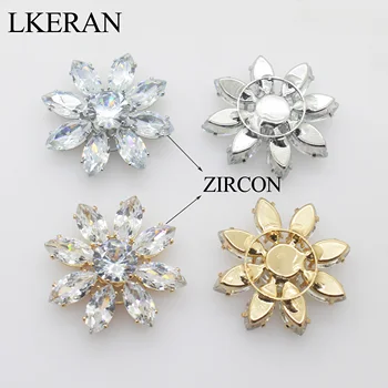 High quality 4pcs Zircon Crystal buttons silver/gold Bling Metal button For Wedding Embellishment button DIY Hair accessories
High quality 4pcs Zircon Crystal buttons silver/gold Bling Metal button For Wedding Embellishment button DIY Hair accessories