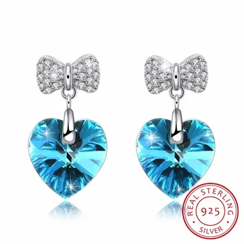 Lekani Crystals From Swarovski Heart Drop Earrings Cute Bowknot Piercing For Women Wedding Girls Gifts S925 Silver Fine Jewelry
Lekani Crystals From Swarovski Heart Drop Earrings Cute Bowknot Piercing For Women Wedding Girls Gifts S925 Silver Fine Jewelry