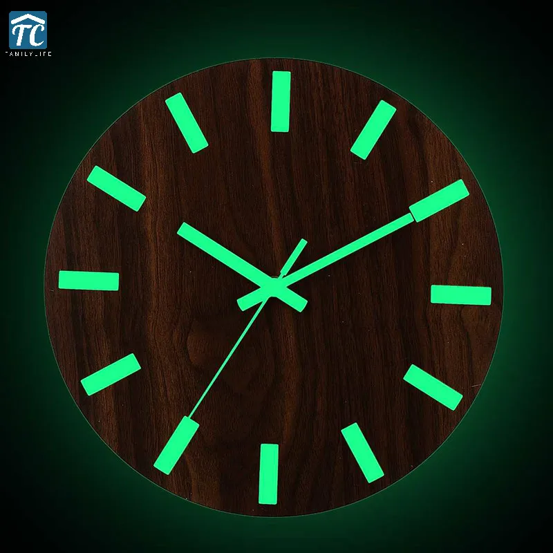 Luminous Wall Clock Wooden Minimalist Silent Quartz Glow Dark Hanging Watch Brief Digital Number 3d Modern Design Home Decor
Luminous Wall Clock Wooden Minimalist Silent Quartz Glow Dark Hanging Watch Brief Digital Number 3d Modern Design Home Decor