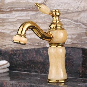 European antique marble vanities gold-plated faucet hot and cold faucet retro full-copper natural jade single handle sing hole
European antique marble vanities gold-plated faucet hot and cold faucet retro full-copper natural jade single handle sing hole