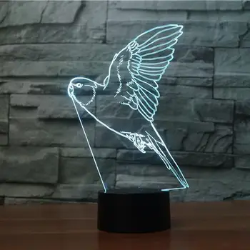 Parrot Model 3d Night Light 7 Color Changing Remote Switt Usb Table Lampe Animal Bird Creativ 3D Visual Light Toy Gift
Parrot Model 3d Night Light 7 Color Changing Remote Switt Usb Table Lampe Animal Bird Creativ 3D Visual Light Toy Gift