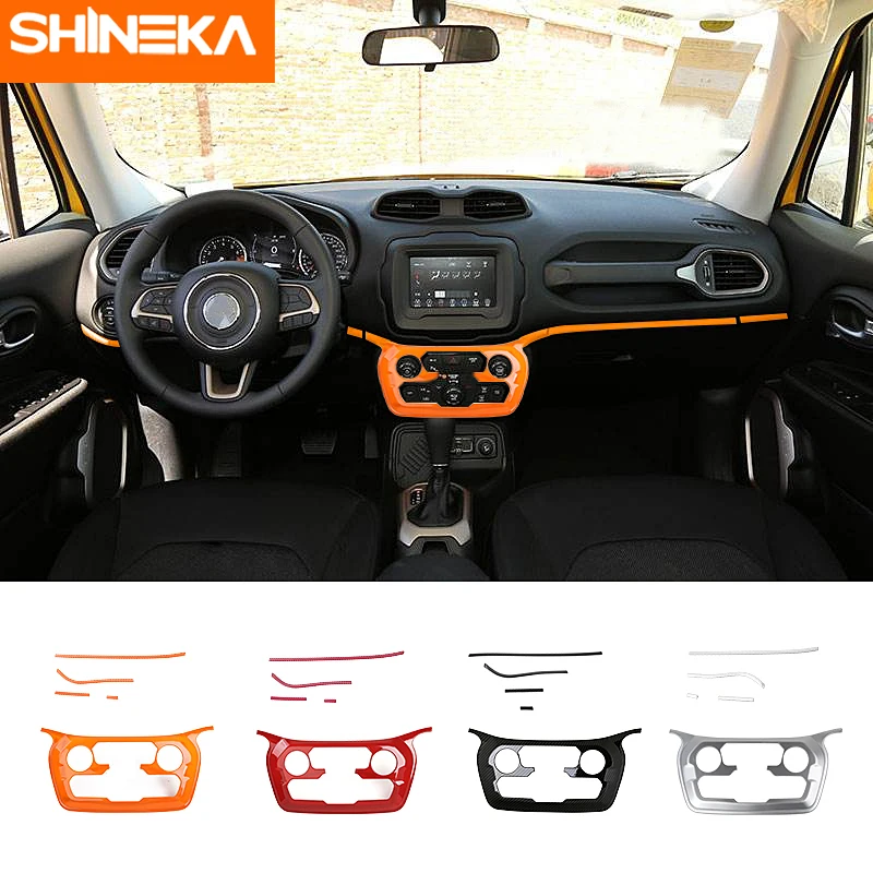 SHINEKA For Jeep Renegade 2018+ Car Interior Dashboard Air Conditioning Panel Decoration Stickers Accessories For Jeep Renegade 
SHINEKA For Jeep Renegade 2018+ Car Interior Dashboard Air Conditioning Panel Decoration Stickers Accessories For Jeep Renegade