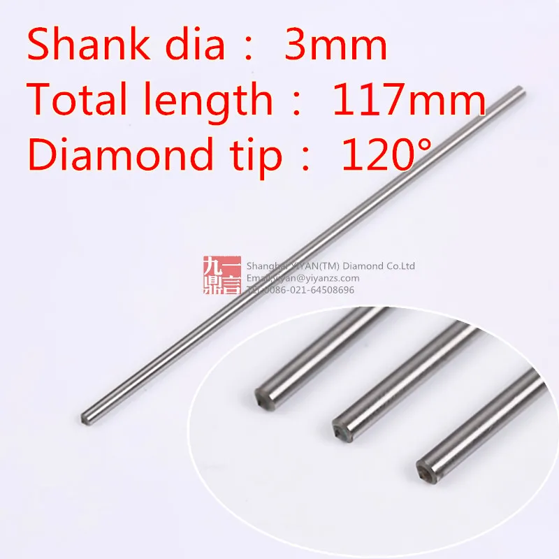 2pcs/lot 3mm shank * 117mm L * 120 degree diamond drag engraving point bit diamond router carving bits tools engraving cutters
2pcs/lot 3mm shank * 117mm L * 120 degree diamond drag engraving point bit diamond router carving bits tools engraving cutters