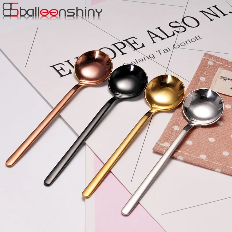 BalleenShiny Stainless Steel Spoon Vintage Small Spoons Mini Coffee Spoon Long Handle Dessert Cream Tea Spoons Mixing Scoops
BalleenShiny Stainless Steel Spoon Vintage Small Spoons Mini Coffee Spoon Long Handle Dessert Cream Tea Spoons Mixing Scoops
