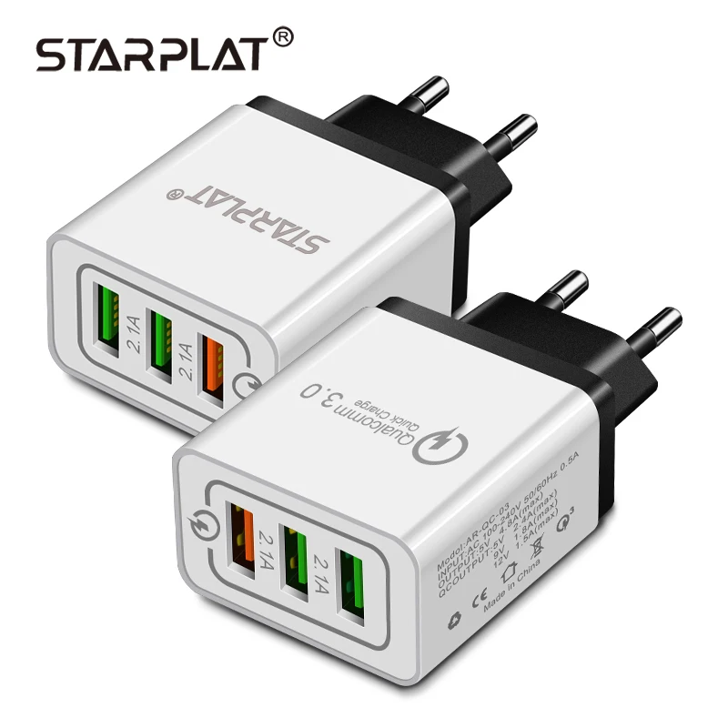 Quick Charging QC 3.0 Smart Charger 3 USB Port Mobile Phone Flash Adapter EU Plug US Plug USB Charger For Xiaomi Samsung
Quick Charging QC 3.0 Smart Charger 3 USB Port Mobile Phone Flash Adapter EU Plug US Plug USB Charger For Xiaomi Samsung