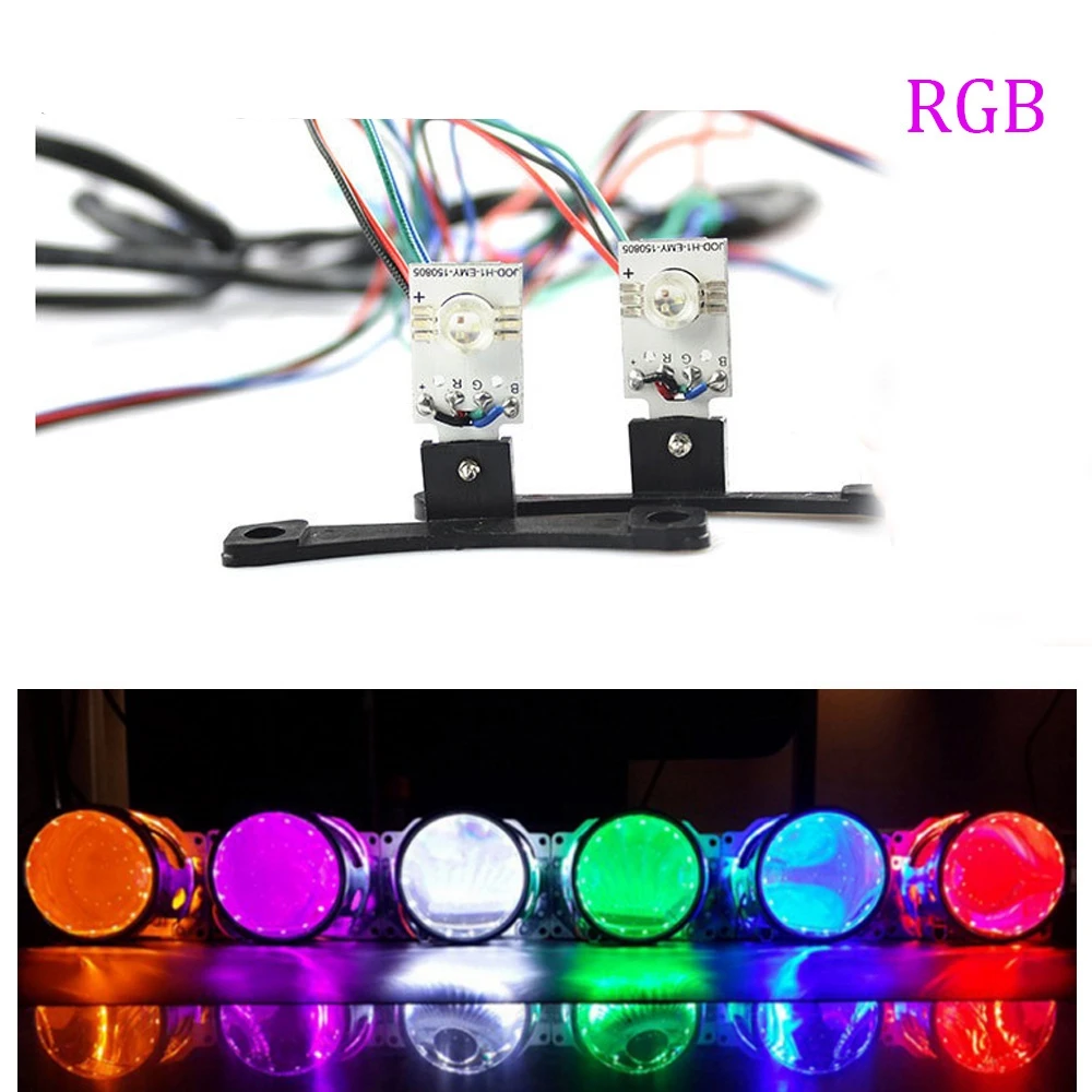 2PCS RGB LED Demon Eyes Devil eye For Universal Car Motorcycle 2.5 inch Headlights Projector Lens with Turn-off Controller Wires
2PCS RGB LED Demon Eyes Devil eye For Universal Car Motorcycle 2.5 inch Headlights Projector Lens with Turn-off Controller Wires