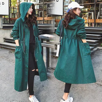 Spring Autumn Long Trench Coat Women Casual Zipper Plus Size Windbreaker Elegant Outerwear Long Sleeve Pocket Trench Coat Q508
Spring Autumn Long Trench Coat Women Casual Zipper Plus Size Windbreaker Elegant Outerwear Long Sleeve Pocket Trench Coat Q508