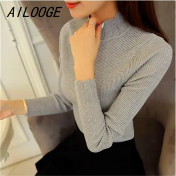 AILOOGE Korean Fashion Women Sweaters and Pullovers Sueter Mujer Ruffled Sleeve Turtleneck Solid Slim Sexy Elastic Women
AILOOGE Korean Fashion Women Sweaters and Pullovers Sueter Mujer Ruffled Sleeve Turtleneck Solid Slim Sexy Elastic Women