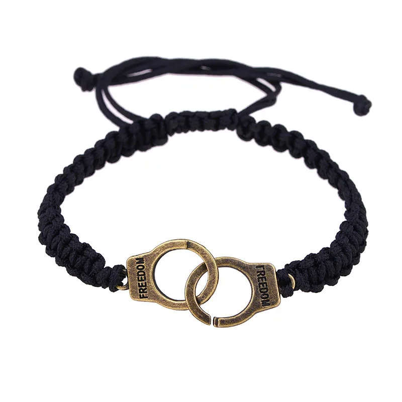 Handmade Woven Handcuffs Lovers Bracelet & Bangles Valentine'S Day Gift Adjustable Charm Bracelet Jewelry
Handmade Woven Handcuffs Lovers Bracelet & Bangles Valentine'S Day Gift Adjustable Charm Bracelet Jewelry