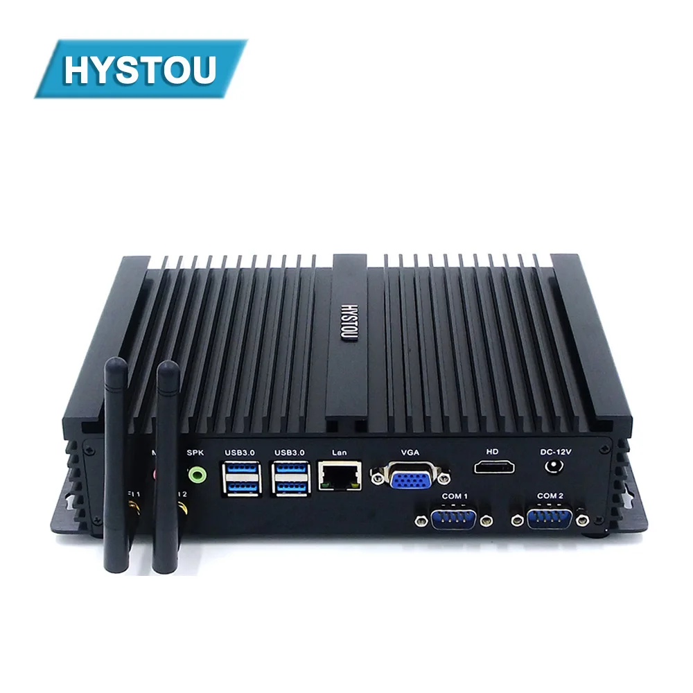 Промышленный ПК Core i5 7200U 2 RS232 COM безвентиляторный мини windows 7/ 10 linux HDMI VGA HTPC Intel i7