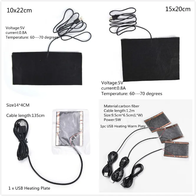 USB Charged Warm Paste Pads Waterproof Carbon Fiber Heating Pad Safe Portable Heating Warmer Pad For Shoes Gloves Pad Supplies
USB Charged Warm Paste Pads Waterproof Carbon Fiber Heating Pad Safe Portable Heating Warmer Pad For Shoes Gloves Pad Supplies