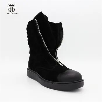 High Top Classic Vintage Black suede Leather Thick Sole Platform Zip Boots Genuine Leather Retro Men Winter Boots
High Top Classic Vintage Black suede Leather Thick Sole Platform Zip Boots Genuine Leather Retro Men Winter Boots