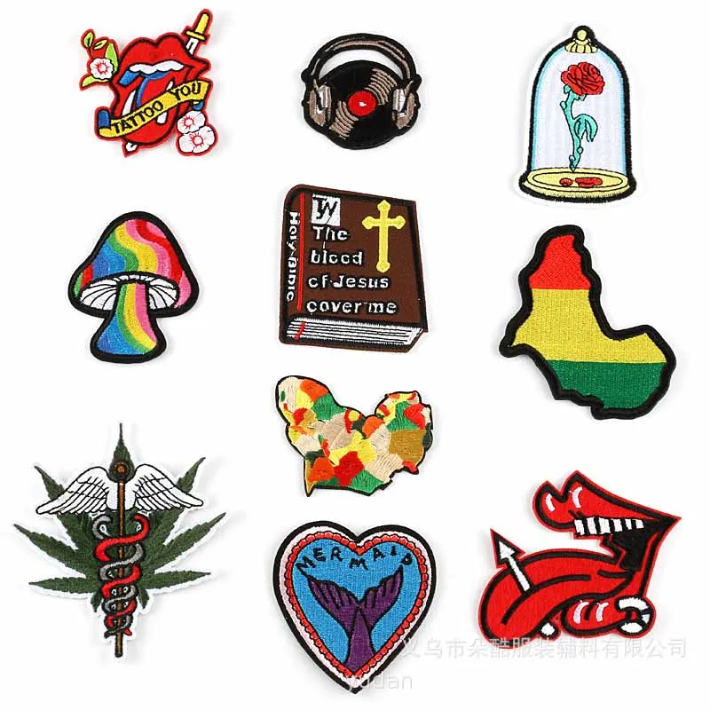 Colorful Dizzy Mushroom Jesus Book Earphone Tongue Flower In Bottle Iron On Embroidered Clothes Patches For Clothing Wholesale
Colorful Dizzy Mushroom Jesus Book Earphone Tongue Flower In Bottle Iron On Embroidered Clothes Patches For Clothing Wholesale
