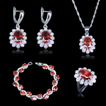 Elegant Oval Silver Color Princess Red Crystal Stone Fashion Women Drop Earrings Necklace Pendant Rings Set
Elegant Oval Silver Color Princess Red Crystal Stone Fashion Women Drop Earrings Necklace Pendant Rings Set