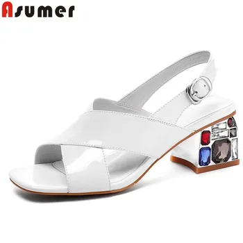 ASUMER fashion new genuine leather shoes women buckle crystal summer sandals women casual ladies prom high heels women sandals
ASUMER fashion new genuine leather shoes women buckle crystal summer sandals women casual ladies prom high heels women sandals