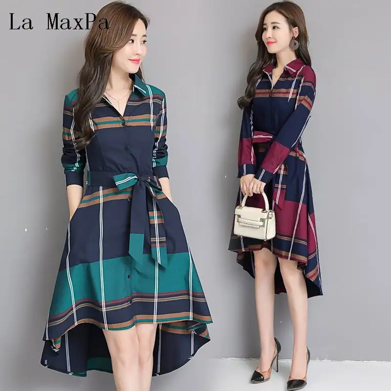Spring Autumn Dress Women Red,Green Plaid Dress 2018 New Women Long Sleeve Plaid Long Shirt Irregular Dresses
Spring Autumn Dress Women Red,Green Plaid Dress 2018 New Women Long Sleeve Plaid Long Shirt Irregular Dresses