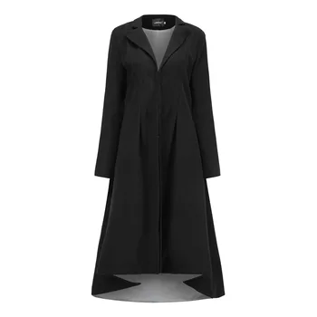 Women Autumn Winter Swallowtail Wool Long Black Trench Dress Coats Slim Blazer Dress 4xl 5xl Plus Size Loose Goth Trench Outwear
Women Autumn Winter Swallowtail Wool Long Black Trench Dress Coats Slim Blazer Dress 4xl 5xl Plus Size Loose Goth Trench Outwear