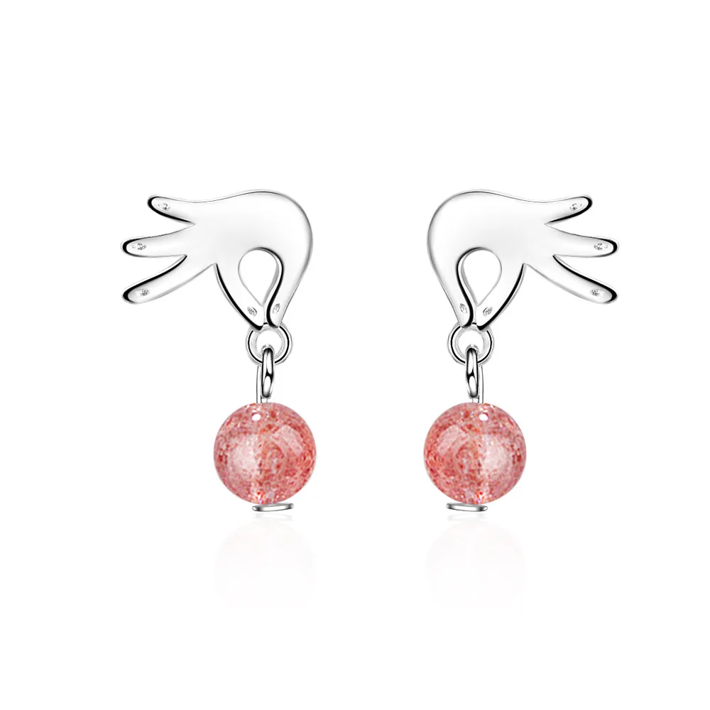 Fashion OK Gesture Pink Crystal 925 Sterling Silver Ladies Stud Earrings Jewelry For Women No Fade Wholesale Gift
Fashion OK Gesture Pink Crystal 925 Sterling Silver Ladies Stud Earrings Jewelry For Women No Fade Wholesale Gift