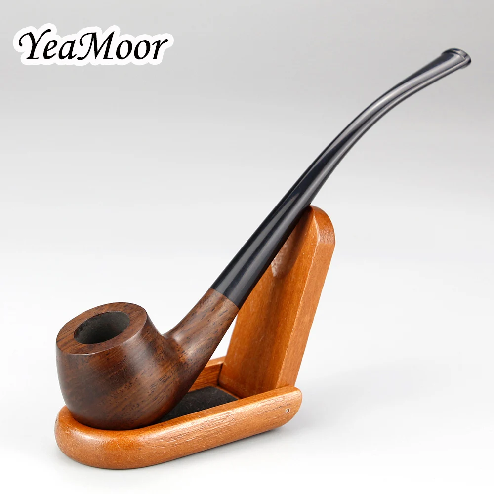 New Long Smoking Pipe Handmade 3mm Filter Ebony Wood Pipe with Wooden Stand 10 tools free Tobacco Pipe Set
New Long Smoking Pipe Handmade 3mm Filter Ebony Wood Pipe with Wooden Stand 10 tools free Tobacco Pipe Set