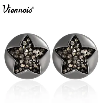 Viennois New Gun Color Star Earrings for Women Rhinestone Paved Round Stud Earrings Female Party Jewelry
Viennois New Gun Color Star Earrings for Women Rhinestone Paved Round Stud Earrings Female Party Jewelry