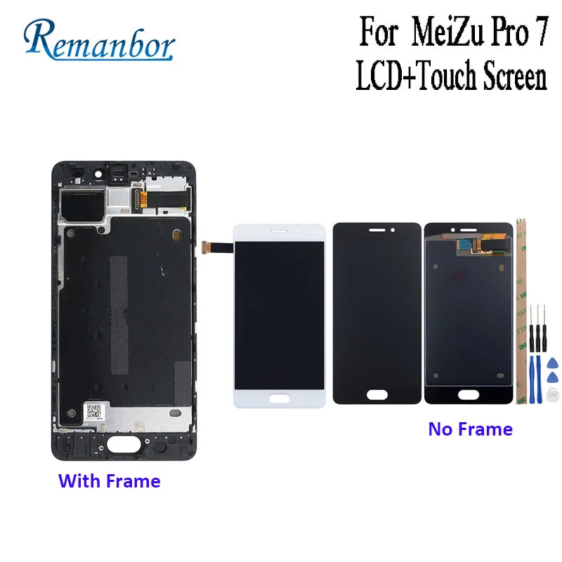 Remanbor For MeiZu Pro 7 LCD Display And Touch Screen With Frame Assembly Repair Parts For MeiZu Pro 7 Phone Accessory + Tools 
Remanbor For MeiZu Pro 7 LCD Display And Touch Screen With Frame Assembly Repair Parts For MeiZu Pro 7 Phone Accessory + Tools