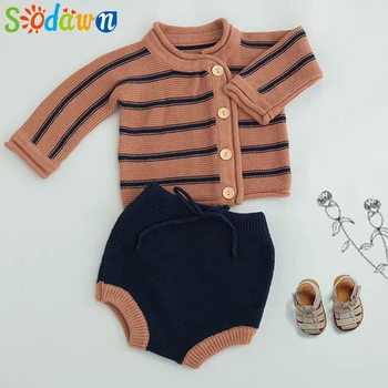 Sodawn Baby Set Style Knitted Baby Boy And Baby Girl Bread Trousers Suit With Side Button Stripes 2 Piece Set
Sodawn Baby Set Style Knitted Baby Boy And Baby Girl Bread Trousers Suit With Side Button Stripes 2 Piece Set